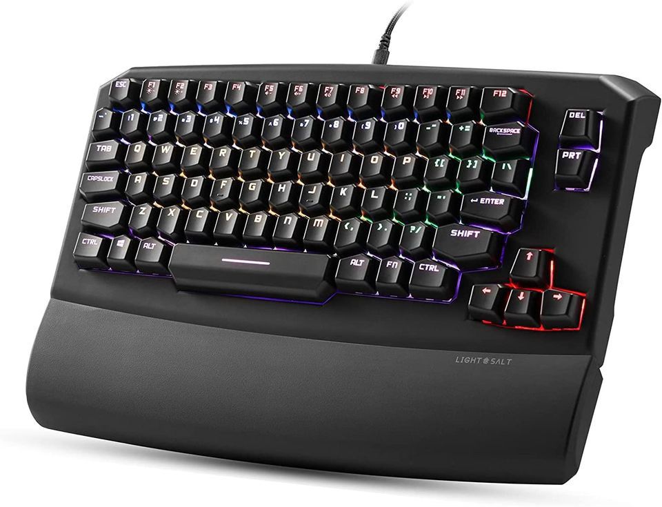 Lightsalt Kurve - 79 Keys Mechanical Keyboard, True RGB Backlit, Wired USB, Wrist Pad