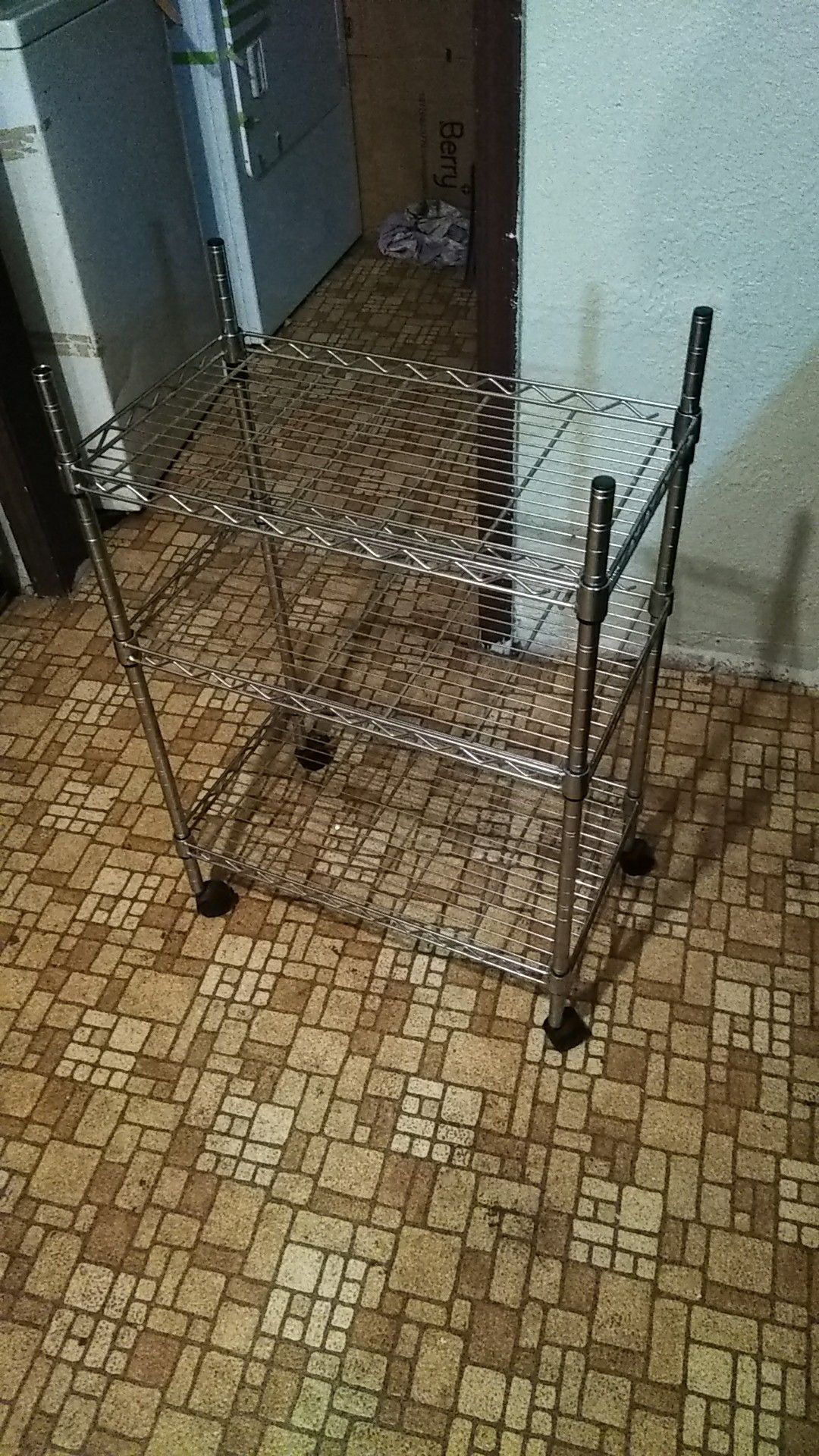 Baker rack and roll around cart