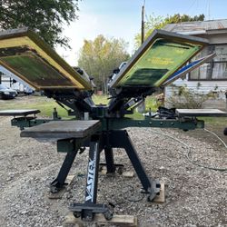 Vastex V2000 HD 6-color, 4-station Screen printing Press