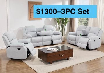 💥FREE DELIVERY💥Brand New  3PC Reclining Sofa Loveseat Chair Set