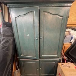 Vintage Green Armoire