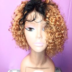 Blonde Or Red Ombre Bob Wig