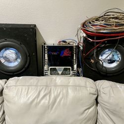 Jensen Bass Speakers With American Pro Bass Car Amplifier 
