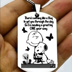 Snoopy Charlie Brown Hot Quote Keychain 