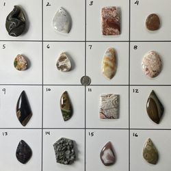 Genuine Stone pendant beads (lot)