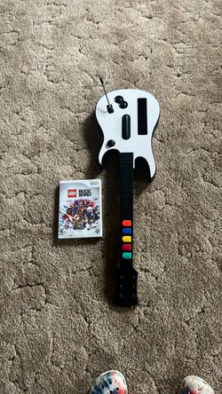 Wii Guitar Controller with LEGO Rock Band Game