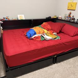 Full Size Day Bed Frame With 2 Storage 