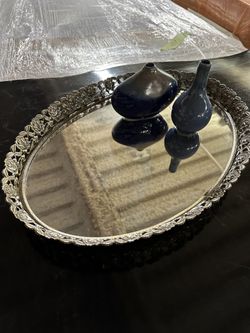 Vintage Mirror Display Tray