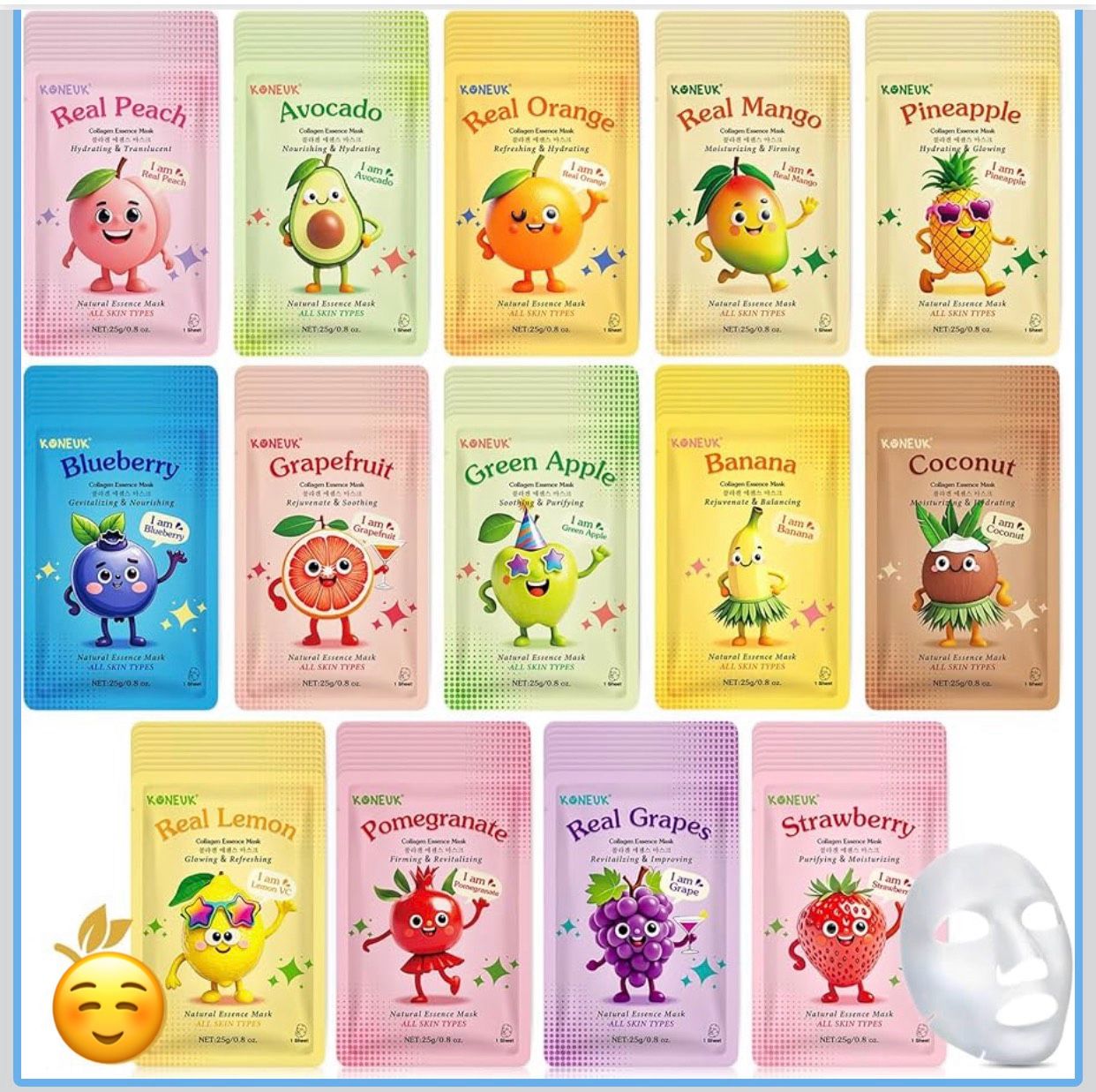 Real Fruit Face Masks 