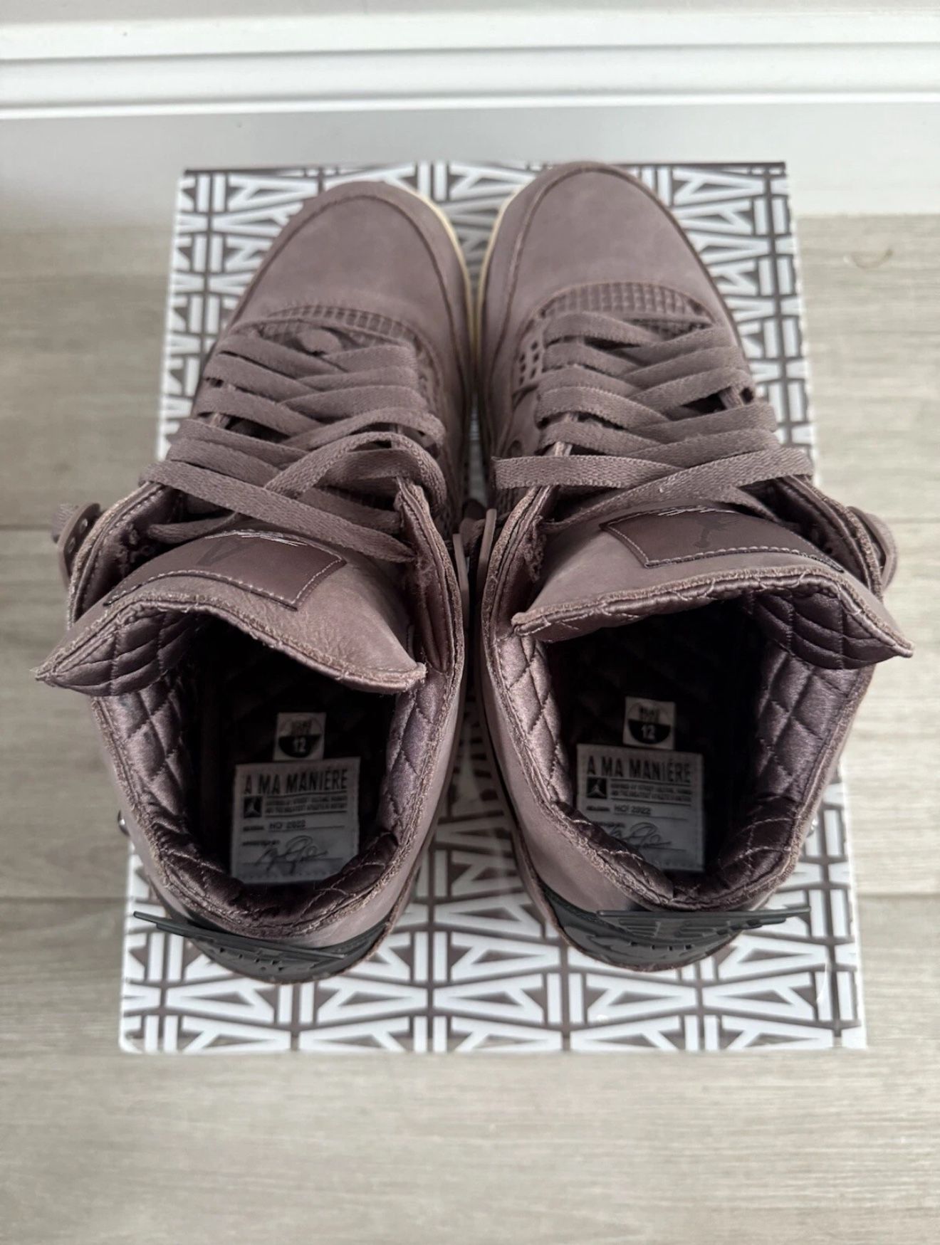 A Ma Maniere Air Jordan 4 Retro SP DV6773-220 Violet Ore Black Burgundy Sz 12 Size 7 - A Ma Maniere x Air Jordan 4 Retro Violet Ore DV6773  main image 2