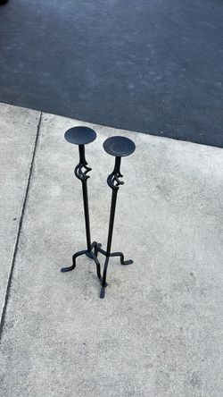Wrought iron candle holders