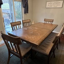 Dining Table Set With Extension 