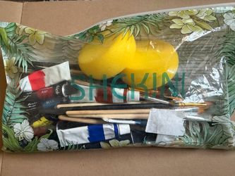 Acrylic Paint with Brushes and Sponges
