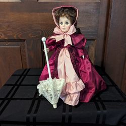 Victorian Miniatures Doll, Salisbury, with doll stand