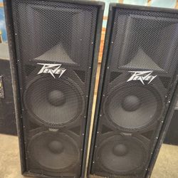 Peavey PV215 PA speakers