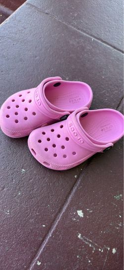 Pink crocs