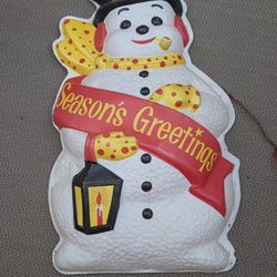 Blow Mold Lighted Snowman