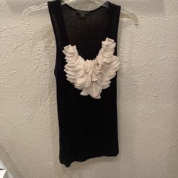 FOREVER TWENTYONE tank with folded/embellished neckline