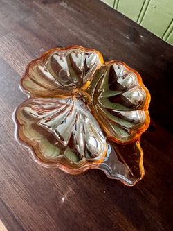 Amber Carnival Glass