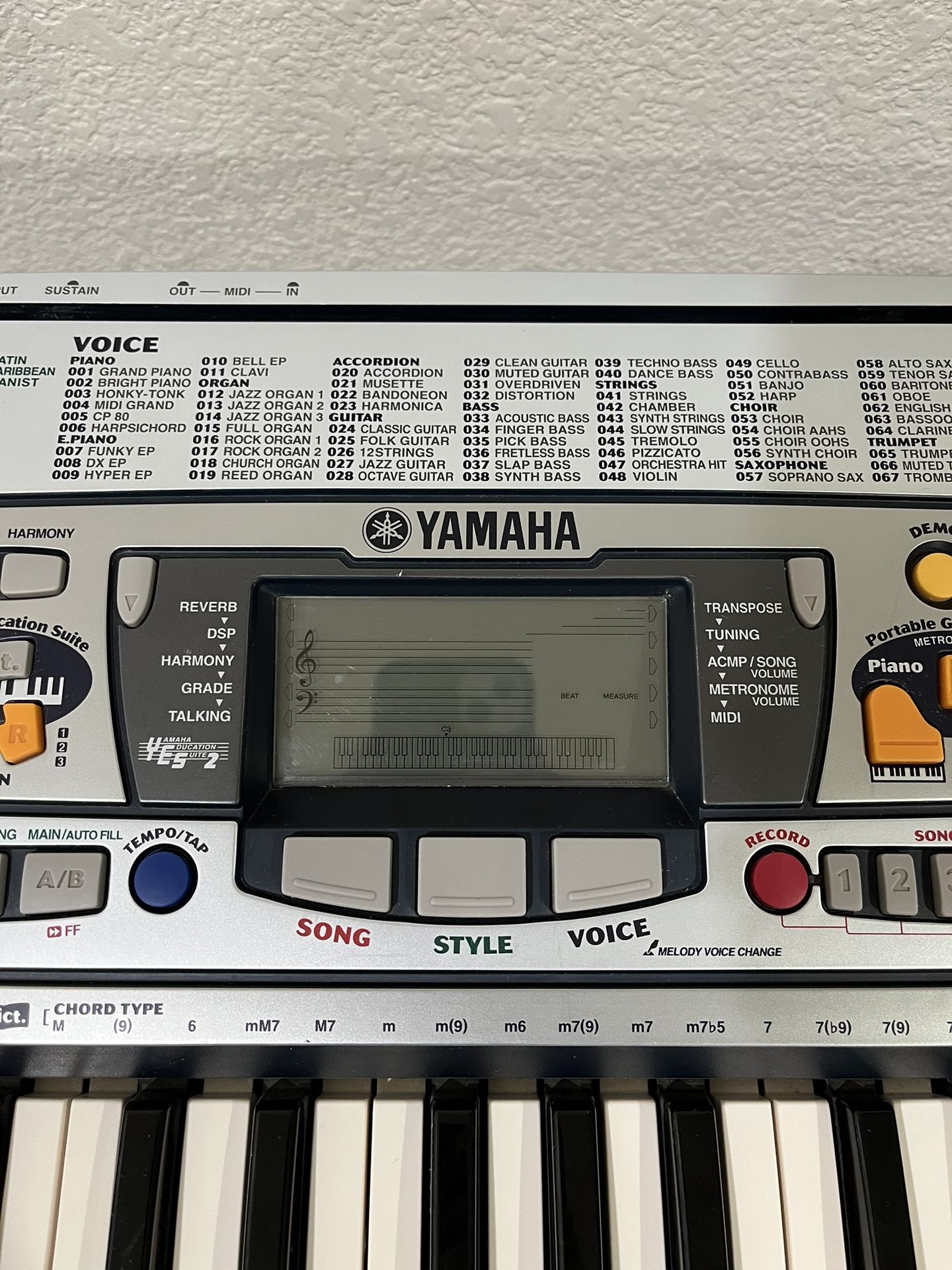 Yamaha PSR-280 Portatone 61 Key Electronic Keyboard for Sale in