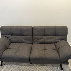 Gray Convertible Futon Sofa