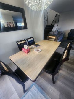 Dining Table Set with 6 Chairs
