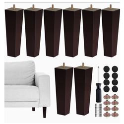 Solid Wood Furniture Legs, 8 inch