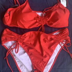 Boohoo Red Bikini Set  14