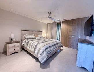 Queen bed frame headboard, footboard and rails from Living Spaces