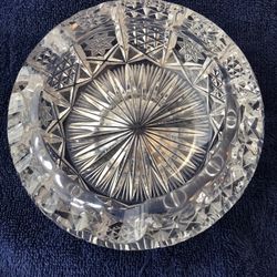 Antique Crystal Ashtray 