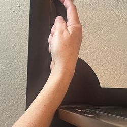 Tall bookshelf with lighting 