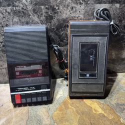 Lot of 2 Cassette Tape Player Recorder & VHS Rewinder 📼 