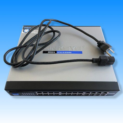 Cisco LINKSYS SR224 24 Ports 10/100 Ethernet Switch Ver 1.1
