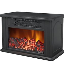 Brand New BLACK DURAFLAME Tabletop ELECTRIC FIREPLACE HEATER W FLAME EFFECT 750 & 1500 WATTS BNIB NEVER USED 