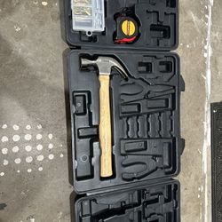 Tool Set Case with Hammer and Accessories