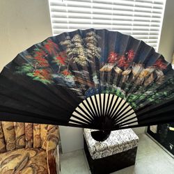 🎎 China Large Decorative Wall Fan – 69x39 inches 