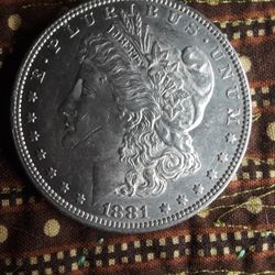 1881 - O Morgan SILVER Dollar 