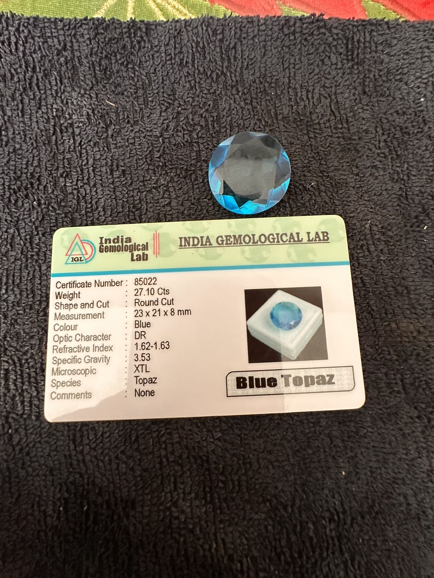 Blue Topaz Round Cut