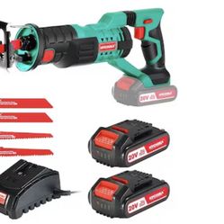 HYCHIKA 20-volt Variable Speed Cordless Reciprocating Saw (Charger Included and Battery Included)