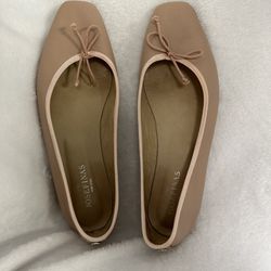 Josefinas Square Toe Ballet Flats Powder Pink 40 EU or 9 US Size Retails $310.00 Great Condition 