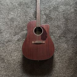 Fender acoustic guitar and strap