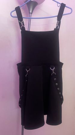Women’s Hot Topic Black Grommet Suspender Skirtall