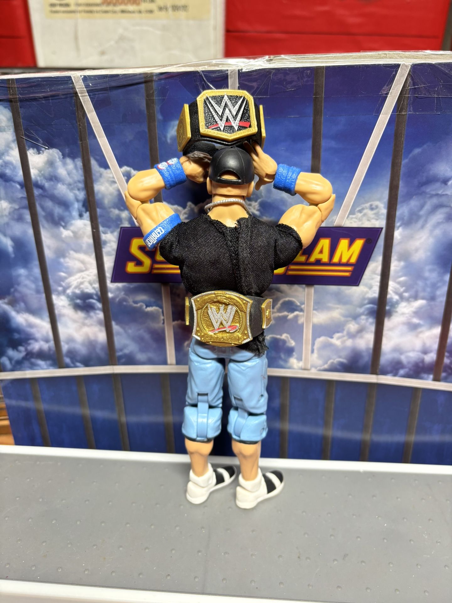WWE Mattel Elite John Cena Shirt, Chain And Hat and two belts