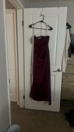 Wine colored bridesmaids dress, or formal dress