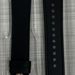 Leather Apple Watch Band 44 Mm – 42 Mm Black Rose Gold