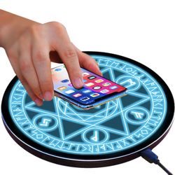 Wireless Charger Magic Qi 15W Wireless Charging Pad,Compatible with iPhone 12 11/11 Pro/11 Pro Max/Xs Max/XR/XS/X/8/8 Plus,Fast Charging S10/S10+/S9/S