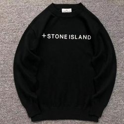 Stone Island Letter Print Long Sleeve Sweatshirt