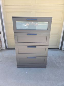 Ikea Brimnes 4 drawer chest dresser (gray)