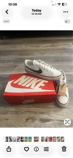 Nike White Low-Top Sneakers with Box
