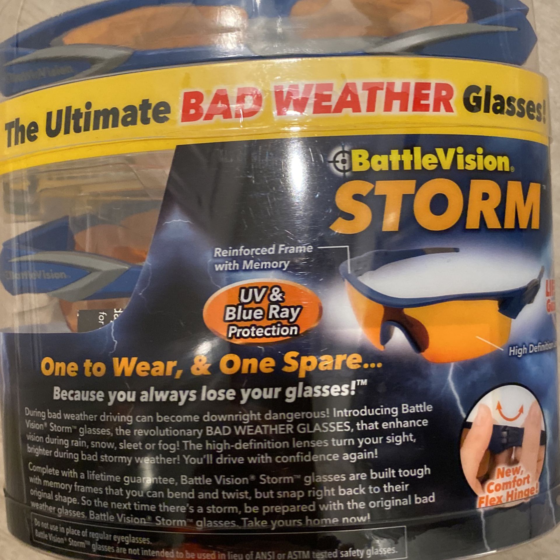 New Ultimate Bad Weather Glasses Battle Vision Storm Rain Sleet Snow and  Fog for Sale in Houston, TX - OfferUp